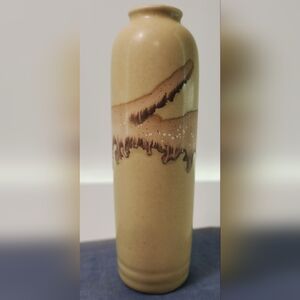 Vintage Stoneware Drip Glaze Bud Vase